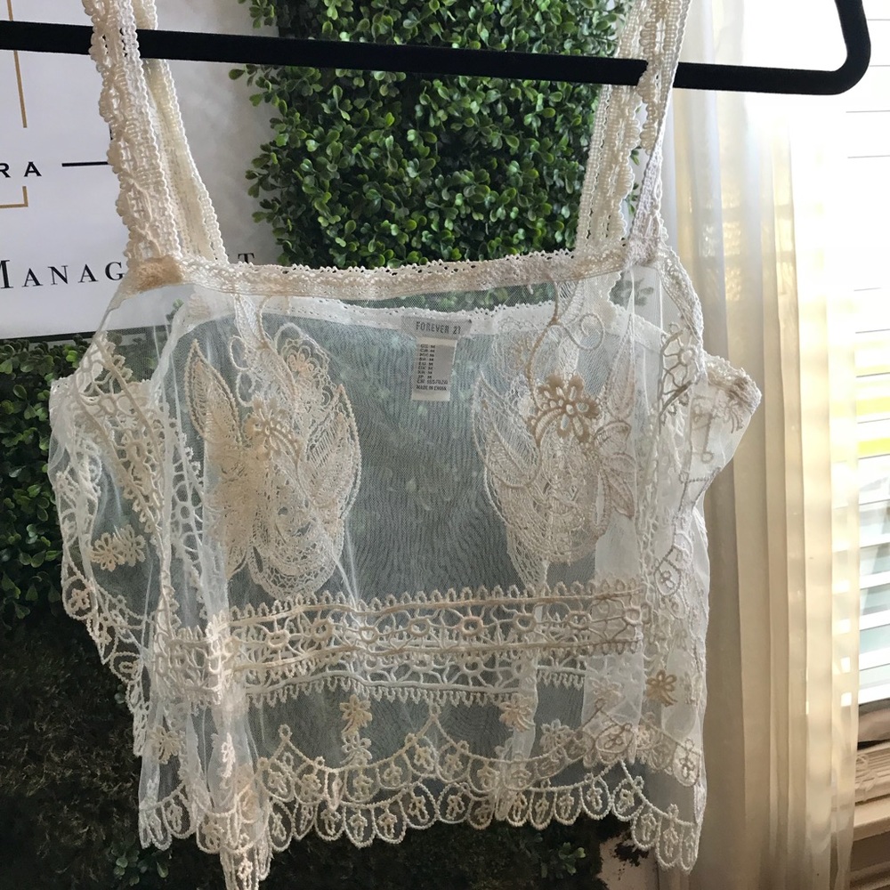 Lace crop top